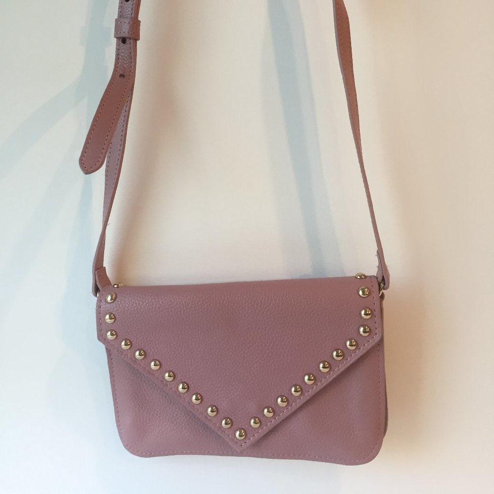 Leather Studded Crossbody